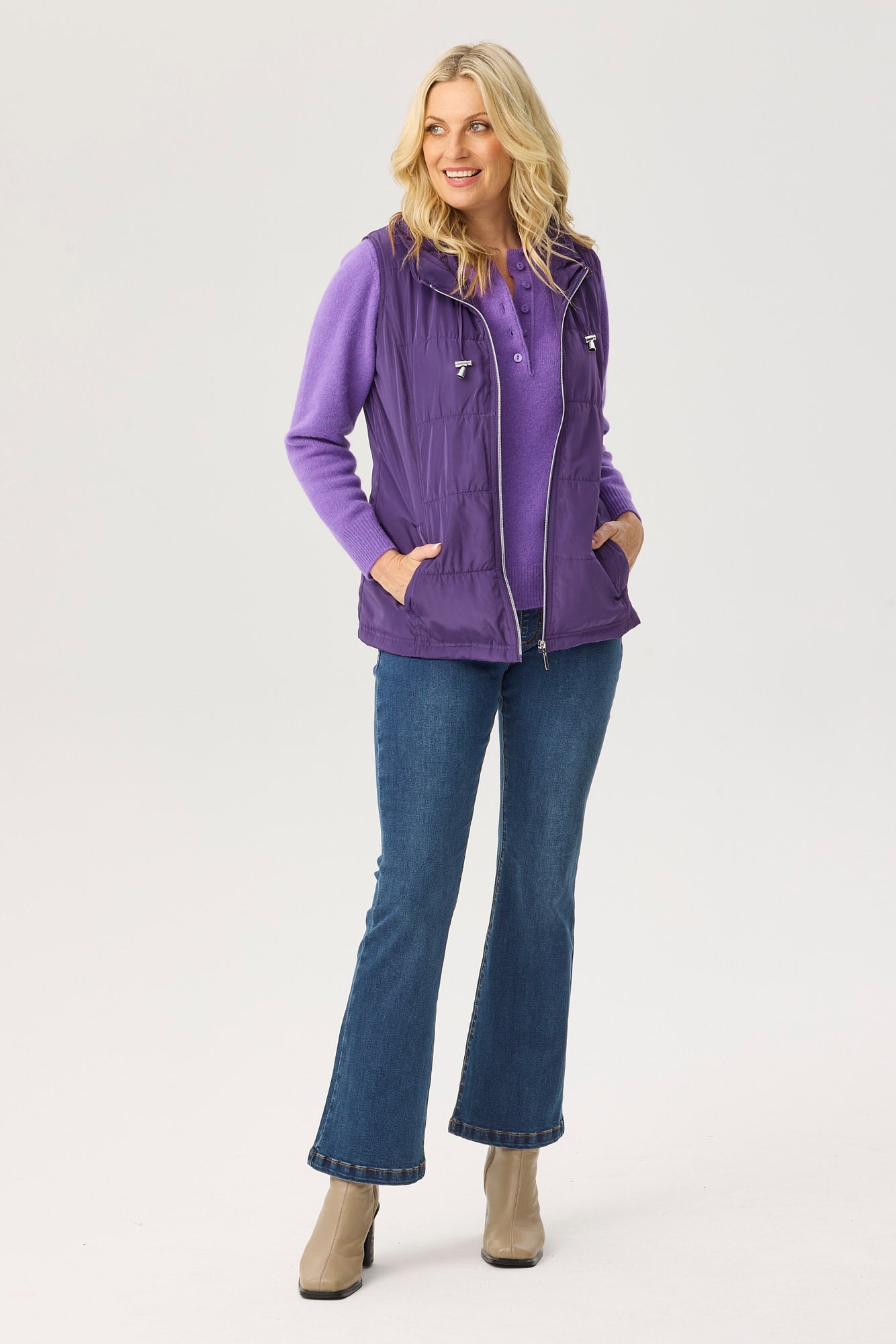 Lakeshore Zip Up Ruched Vest