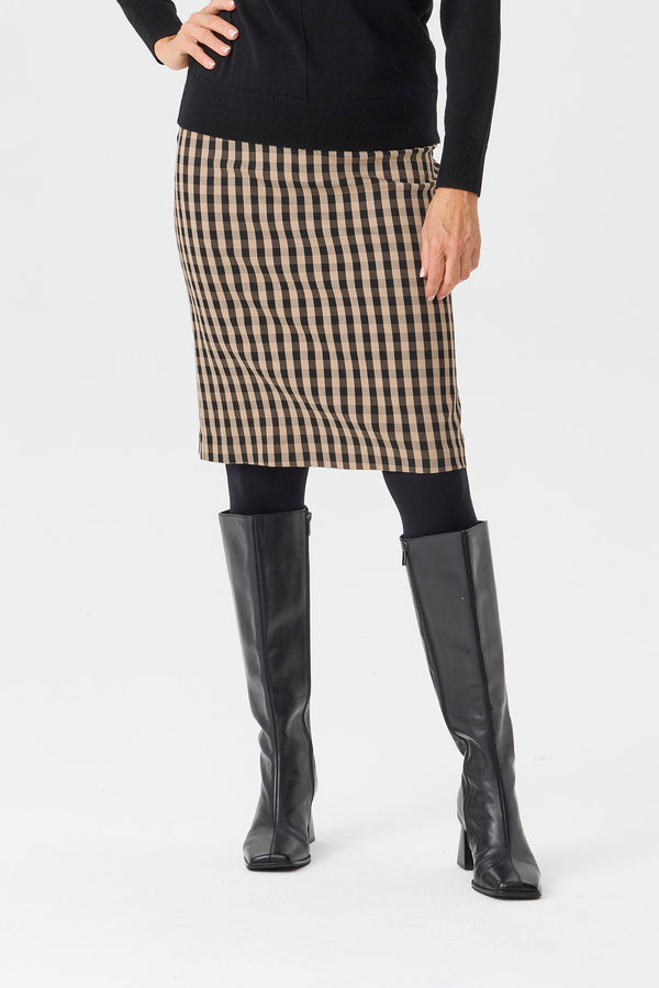 Bayview Check Pull On Skirt