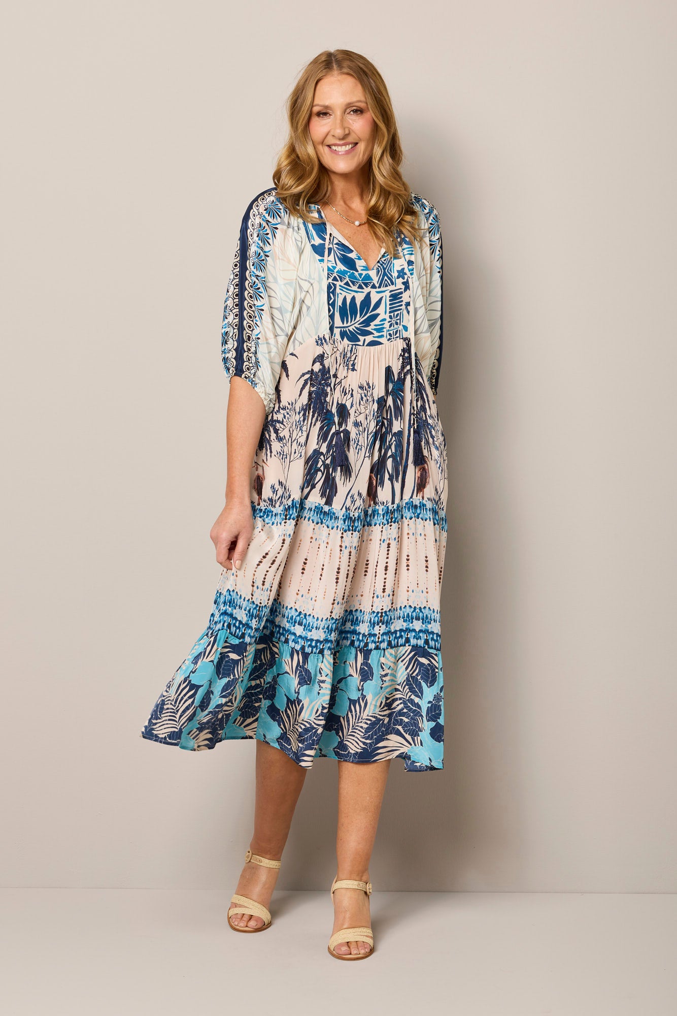 Kya Dolman Sleeve Tiered Dress