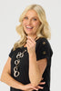 Lia Luxton S/slv Button Detail Top