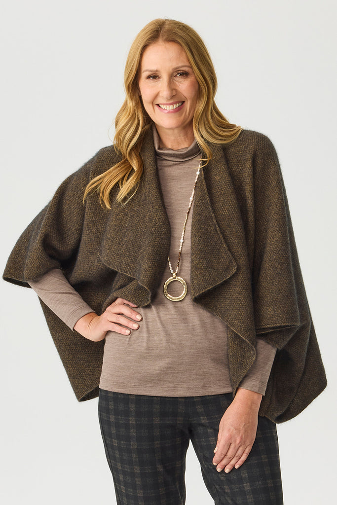 Possum Moss Stitch Longline Wrap