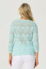 Corfu Pointelle 3/4 Slv Sweater