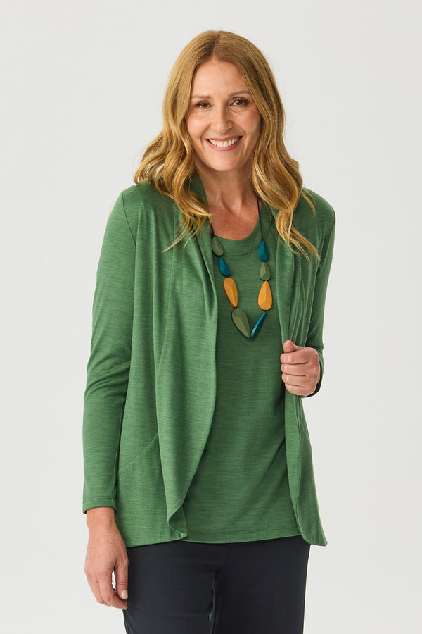Hedrena Jersey Curved Hem Cardigan
