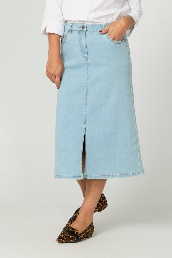 Denim A-line Skirt