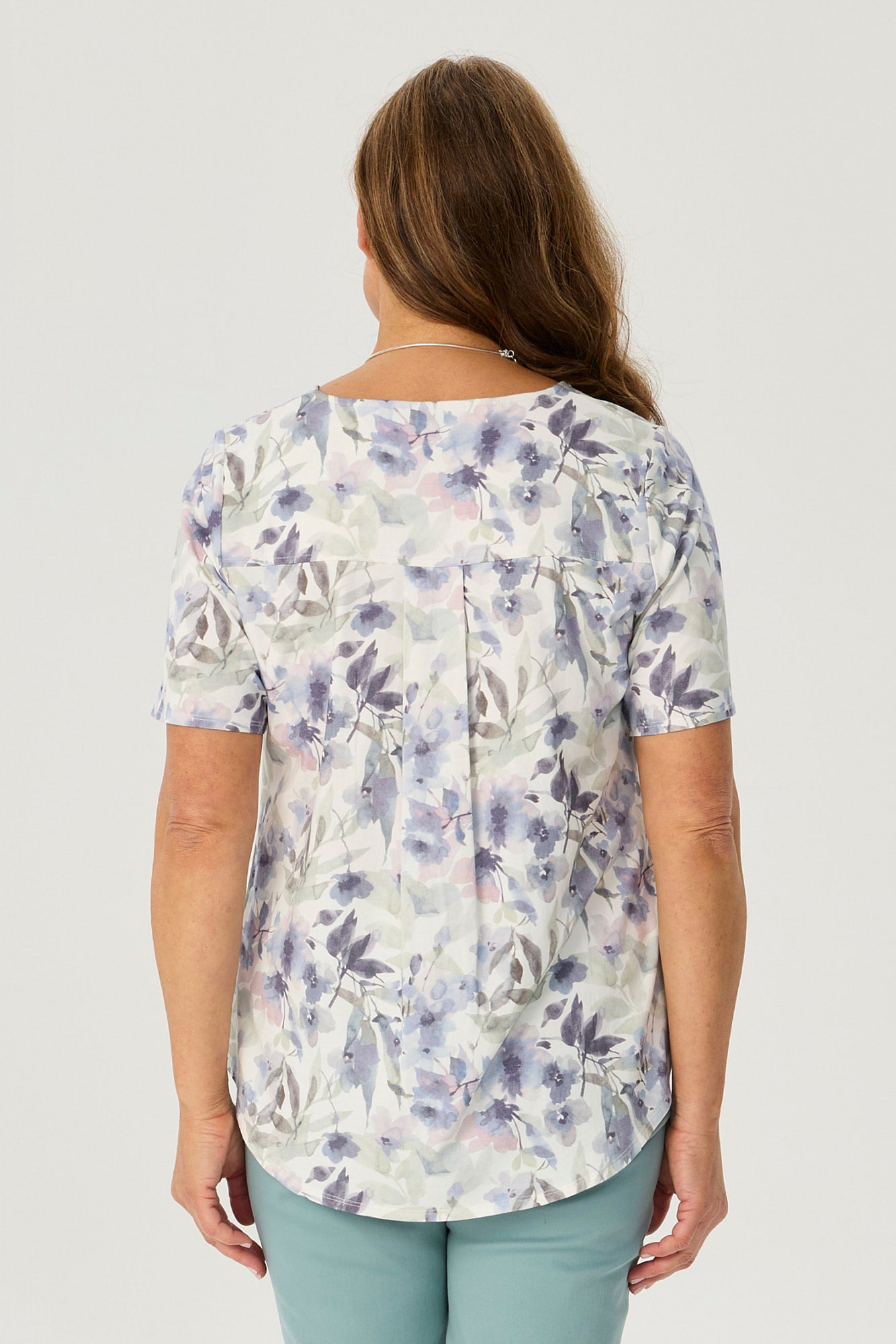 Blue Mood S/s Pleat Back Tee