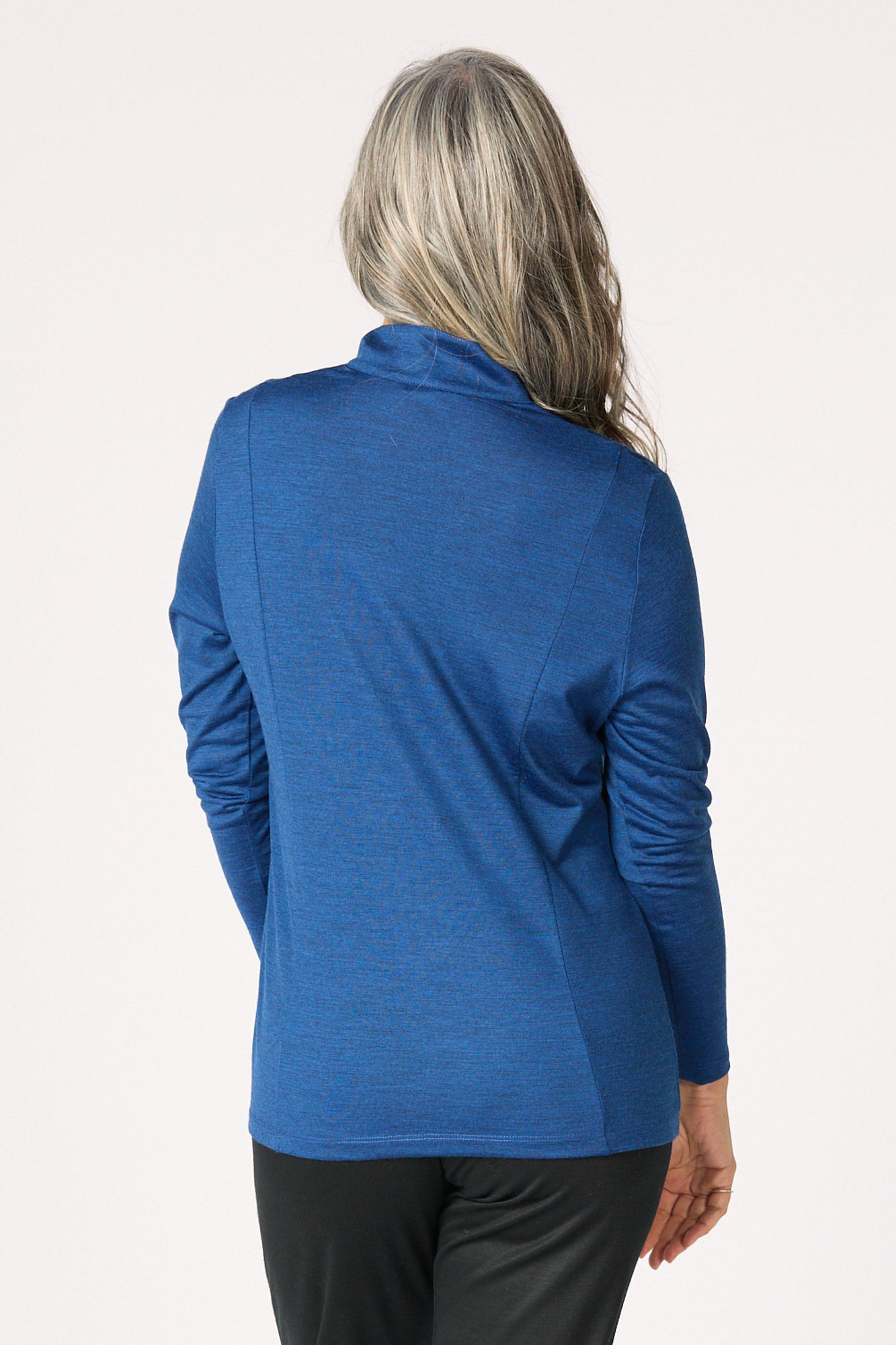 Hedrena Zip Polo Long Sleeve Top