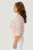 Quinn 3/4 Slv Open Knit