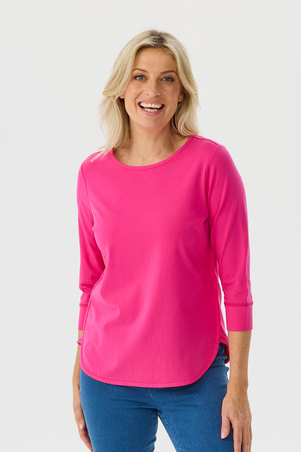 Eternity Modal/cotton 3/4 Sleeve Top