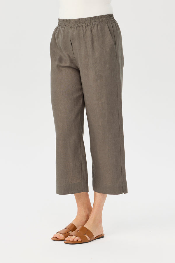 Cologne Linen Crop Pant