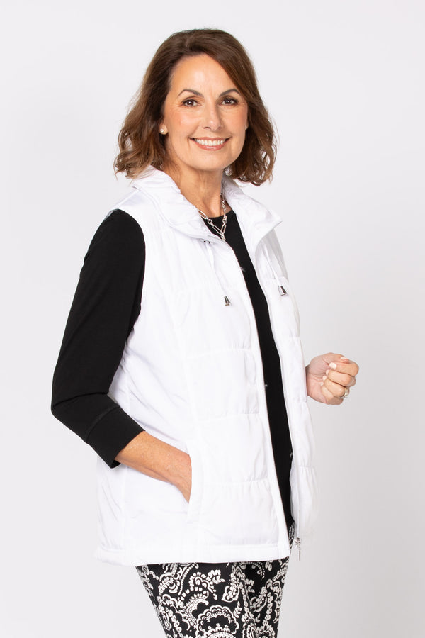 Lakeshore Zip Up Ruched Vest