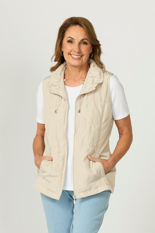Lakeshore Zip Up Ruched Vest