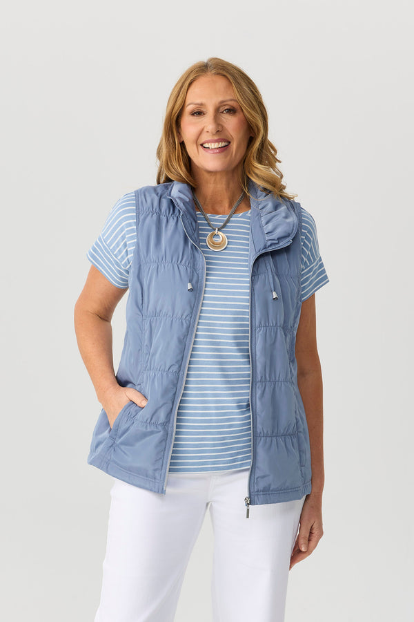 Lakeshore Zip Up Ruched Vest