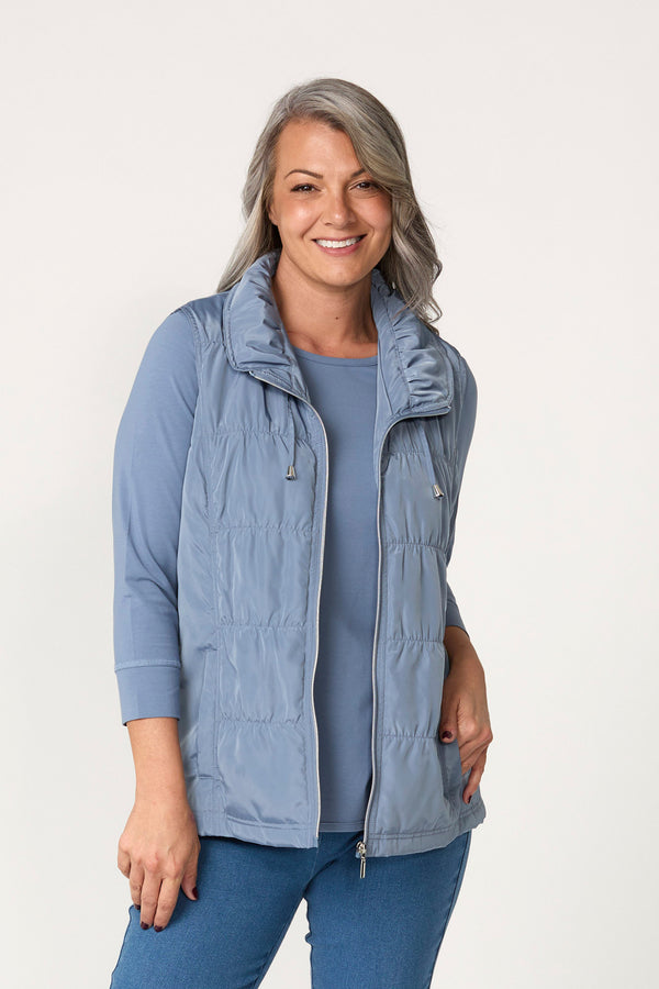Lakeshore Zip Up Ruched Vest