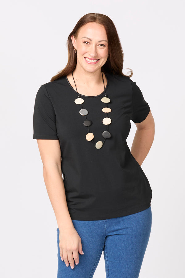 Everyday Ribbon Trim S/slv Tee