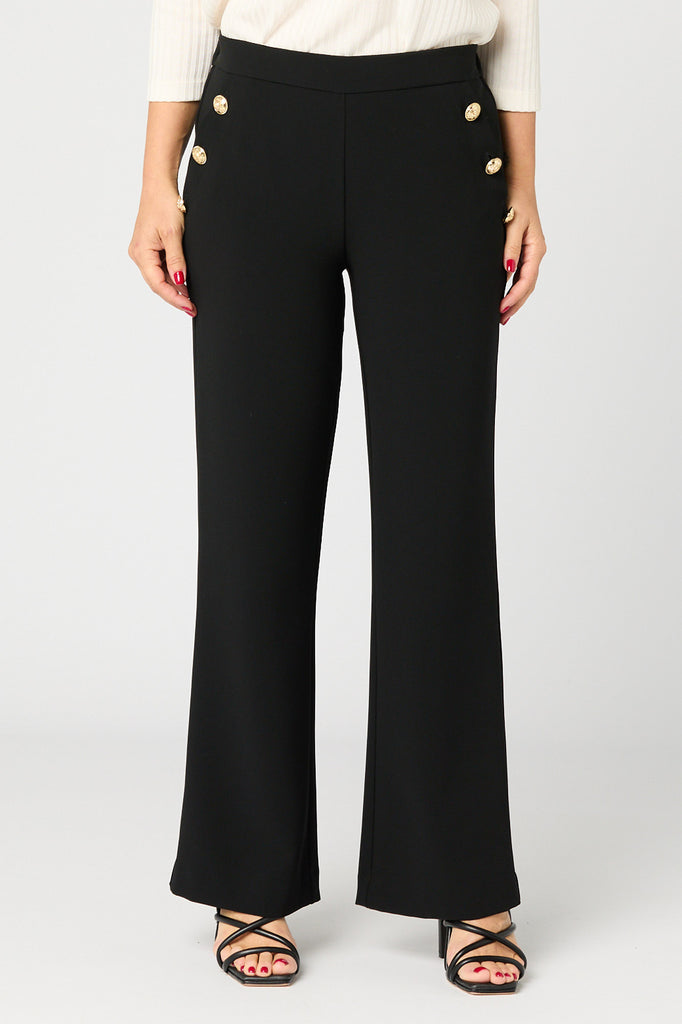 Mara Button Wide Leg Long Pant