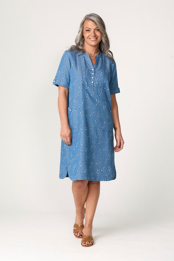 Avignon Short Sleeve Relaxed Dress