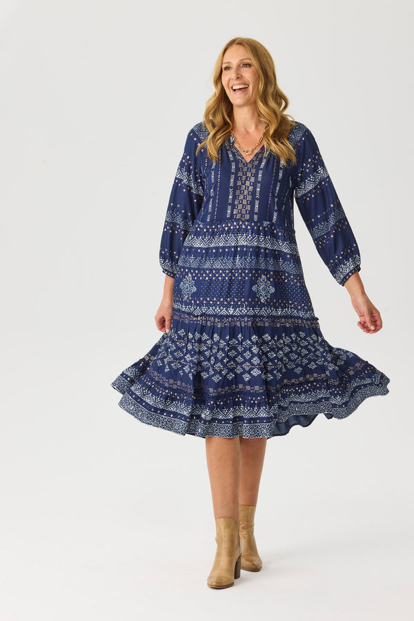 Kattan Beaded Midi Dress