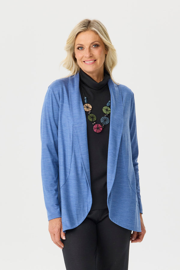 Hedrena Jersey Curved Hem Cardigan