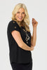 Lia Luxton S/slv Button Detail Top