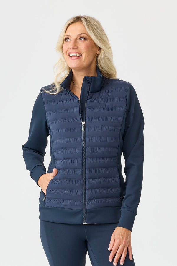 Hybrid Quilted Zip Jacket