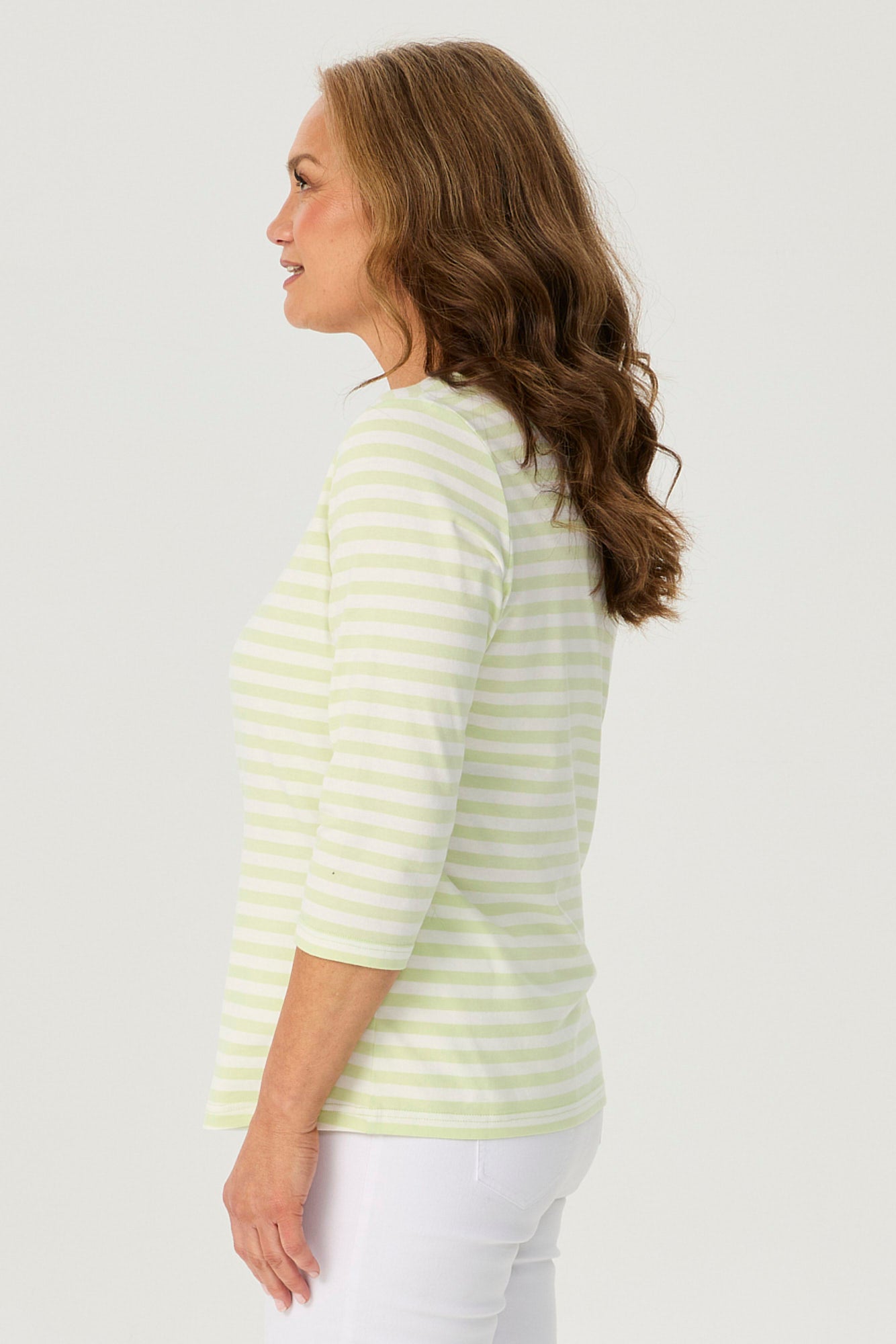 Paige Stripe 3/4 Sleeve Top