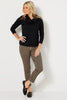 Hedrena Cowl Neck Long Sleeve Top
