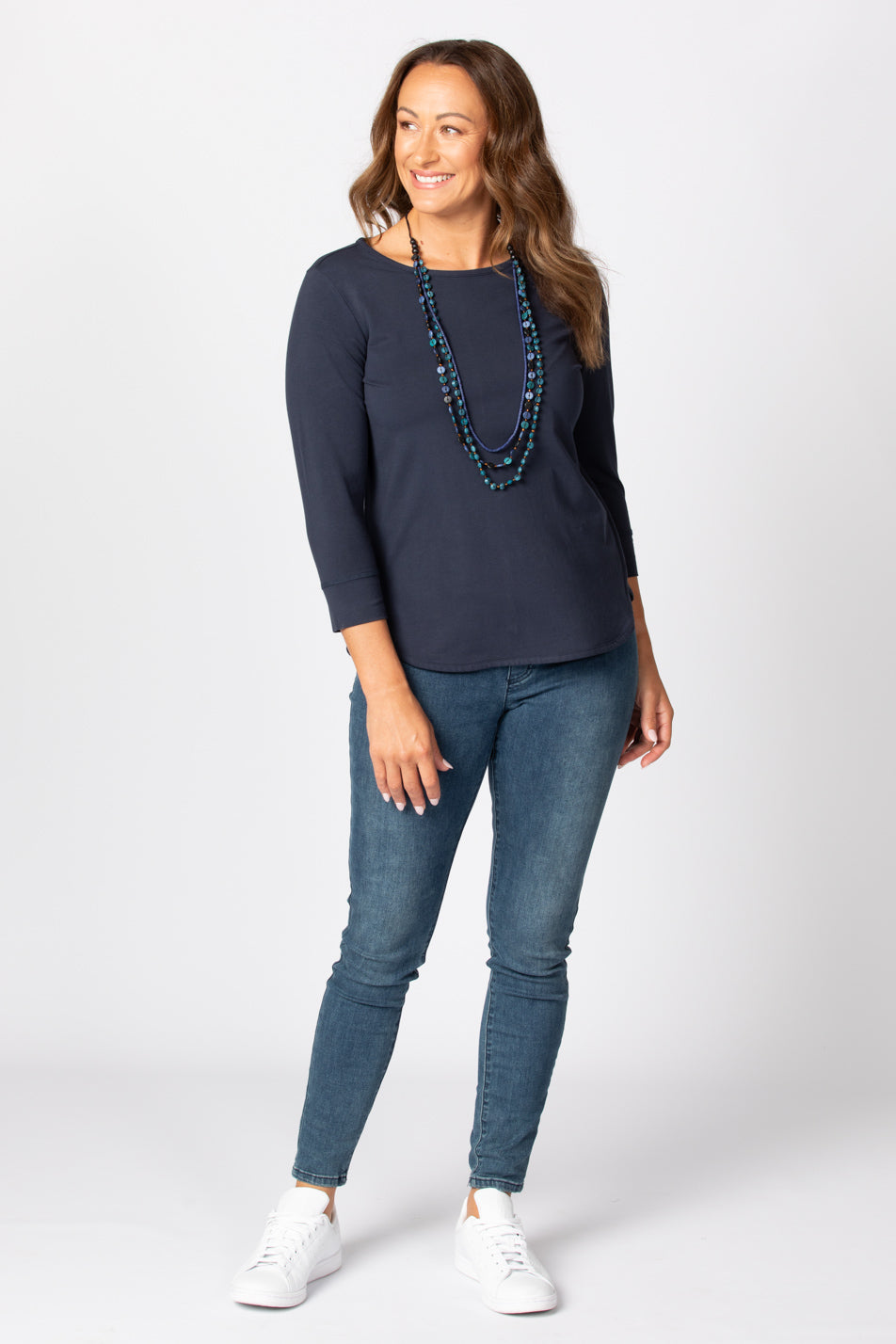 Eternity Modal/cotton 3/4 Slv Top