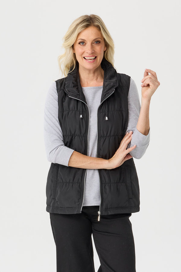 Lakeshore Zip Up Ruched Vest