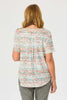 CATANIA S/S PLEAT BACK PRINT TEE