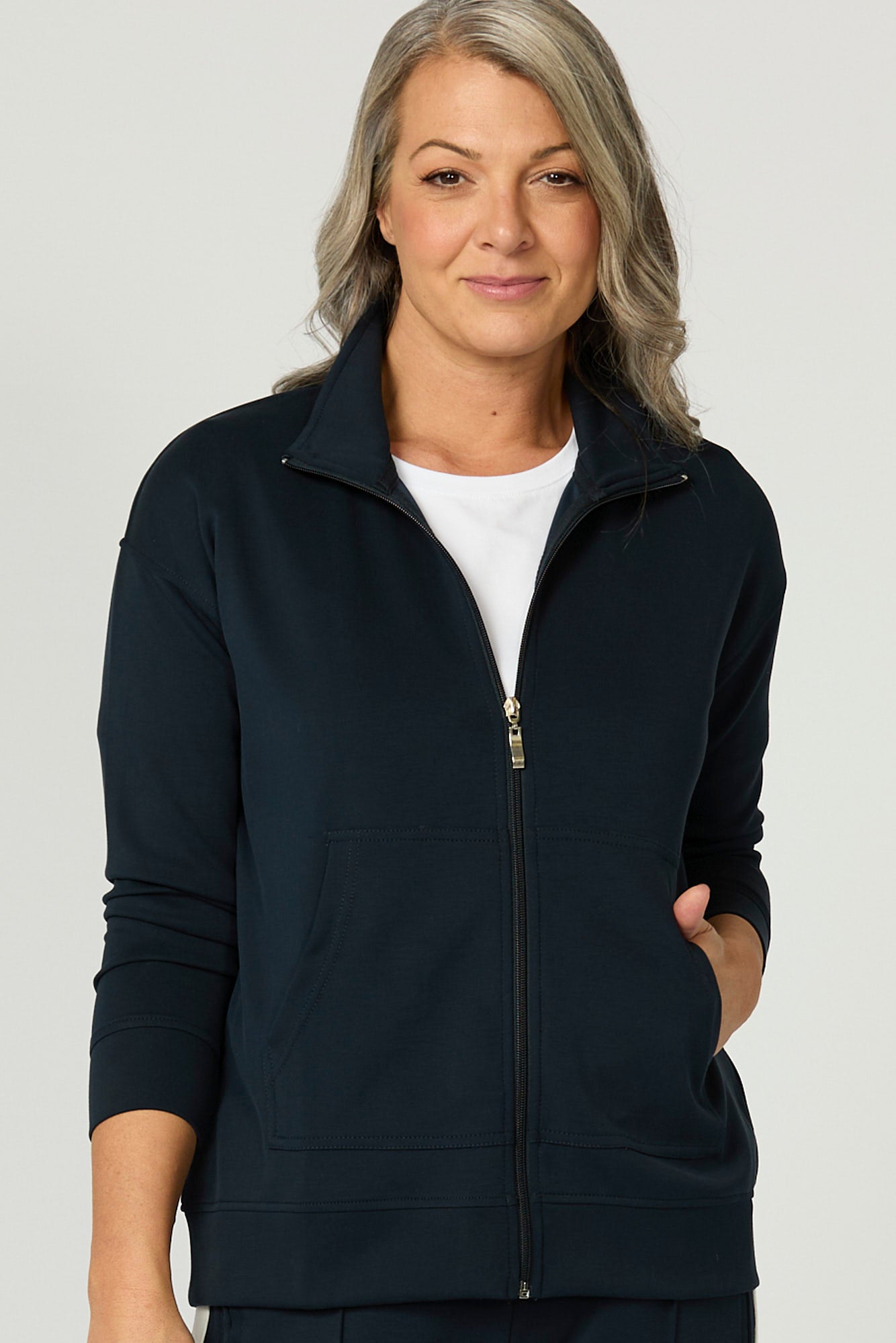 Shop Zen Zip Up Jacket in Navy – Fella Hamilton