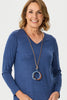Hedrena V Neck Long Sleeve Top