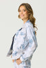 UMBRIA STRETCH PRINT COLLAR JACKET