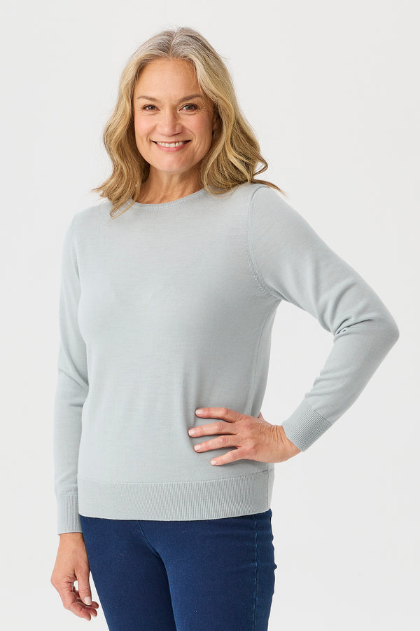 Melanie Merino Wool Crew Nk Sweater