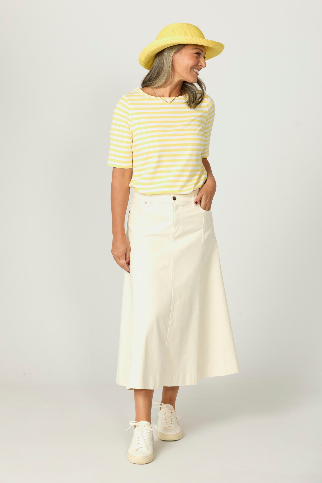 Lido Stripe Elbow Sleeve Tee