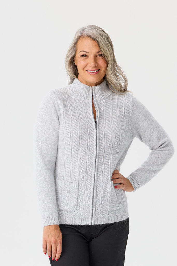 Louis Zip Up Cardigan