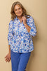 Pietro 3/4 Sleeve Print Shirt