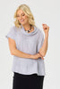 CRESSIA COWL NECK SHORT SLEEVE TOP