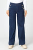 SABRINA STRETCH BUTTON WIDE JEAN