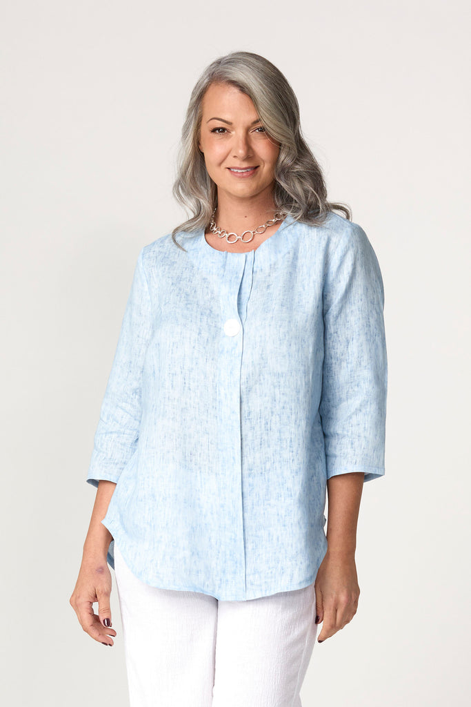 Frost 1 Button 3/4 Sleeve Tunic
