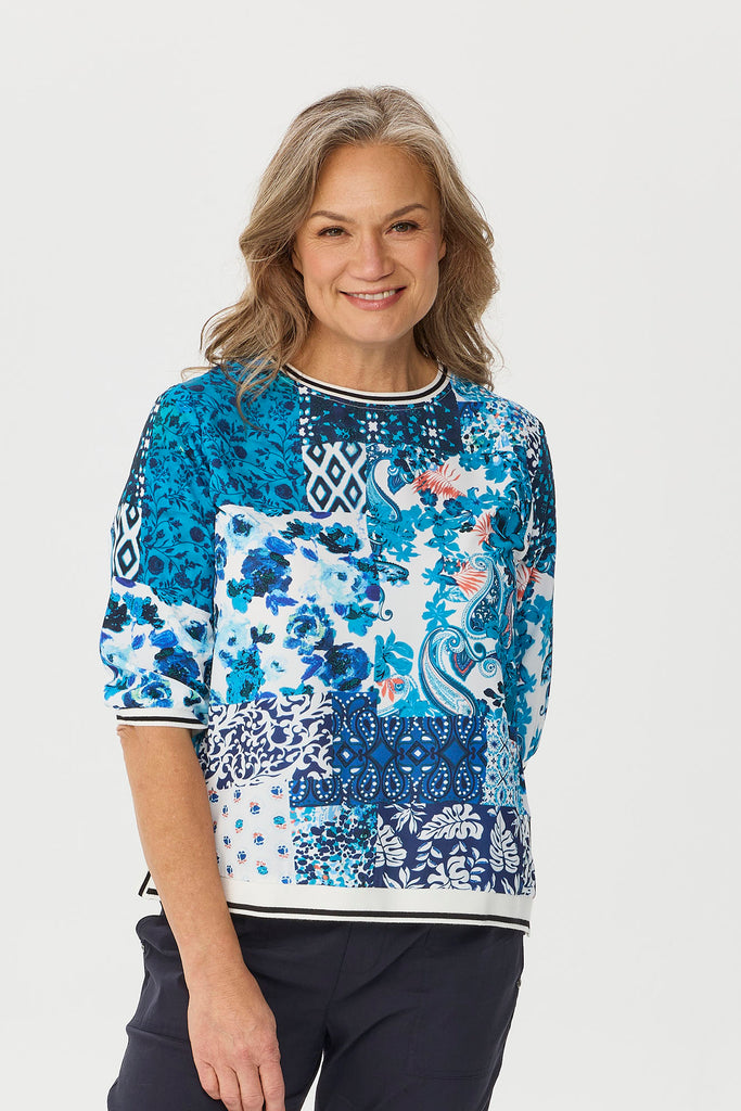 Lesley 3/4 Sleeve Relaxed Top