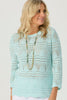 CORFU POINTELLE 3/4 SLV SWEATER