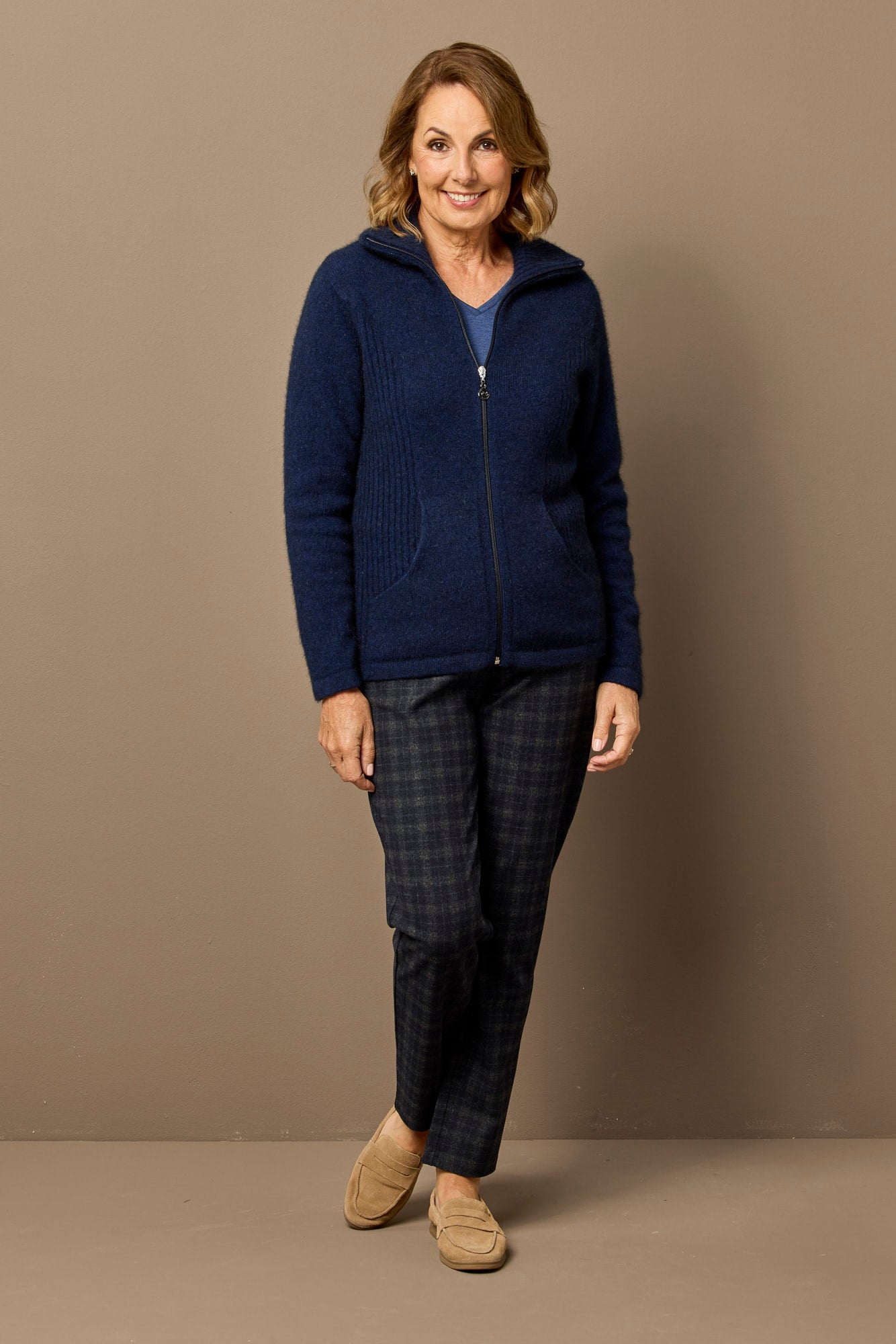 Market Day Possum Zip Cardigan