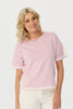 Otis Contrast Trim Short Sleeve Knit Top