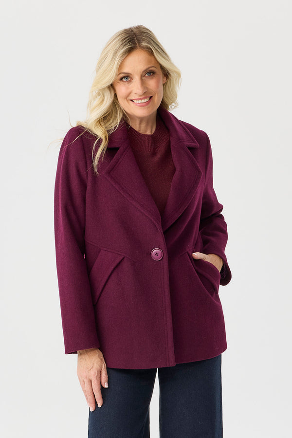 Zarina 1 Button Car Coat