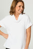 Bubble Cowl Neck Short Sleeve Top
