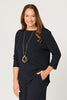TEMPEST BOAT NECK 3/4 SLV TOP