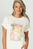 Esta Print Front S/s Top