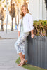 BLUE MOOD PRINT 7/8 PULL ON PANT