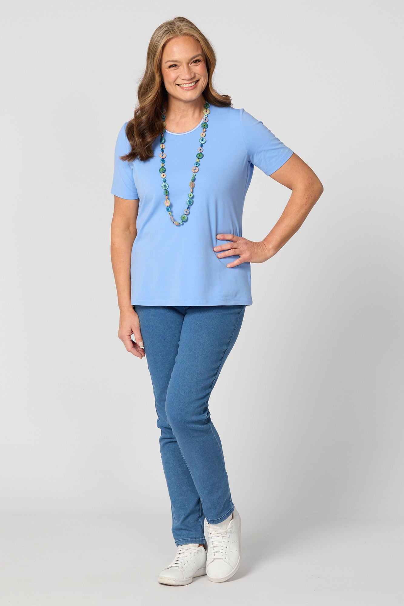 EVERYDAY RIBBON TRIM S/SLV TEE
