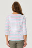 LA VILLA STRIPE 3/4 SLV TOP